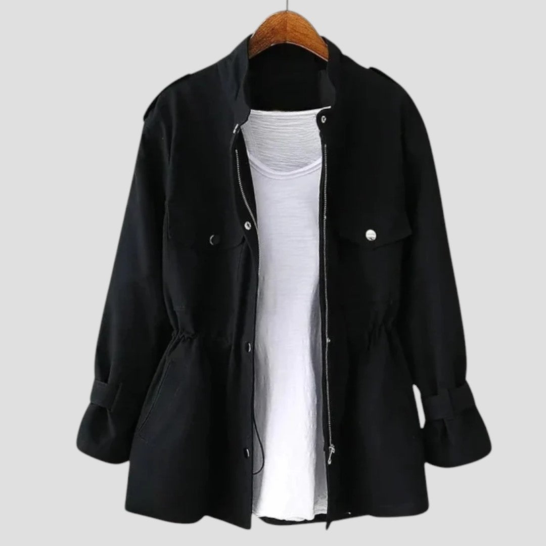 Anjelah – Lässige Langarm Jacke Mit Mehreren Taschen